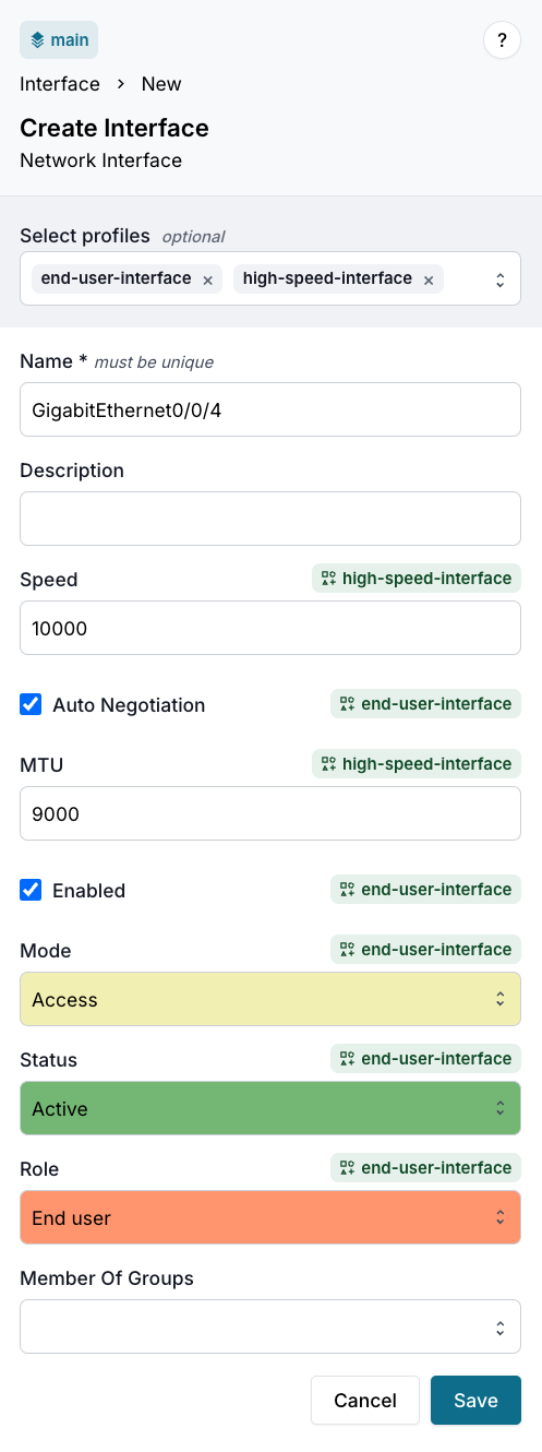 Apply multiple profiles form
